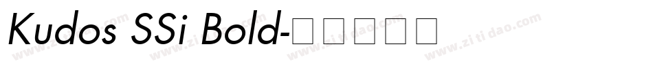 Kudos SSi Bold字体转换